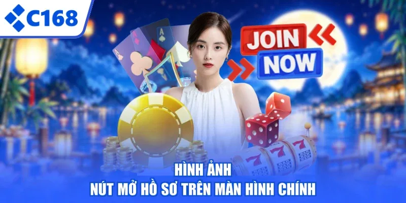 Hình ảnh nút mở hồ sơ trên màn hình chính