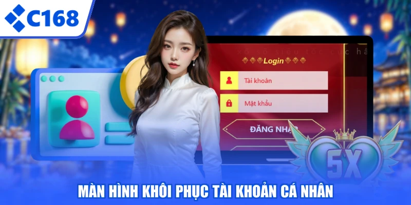 Màn hình khôi phục tài khoản cá nhân